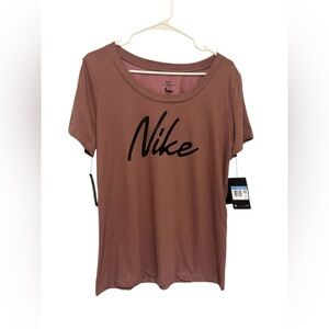 Nike Dry Fit Mauve Short Sleeve Logo Tee